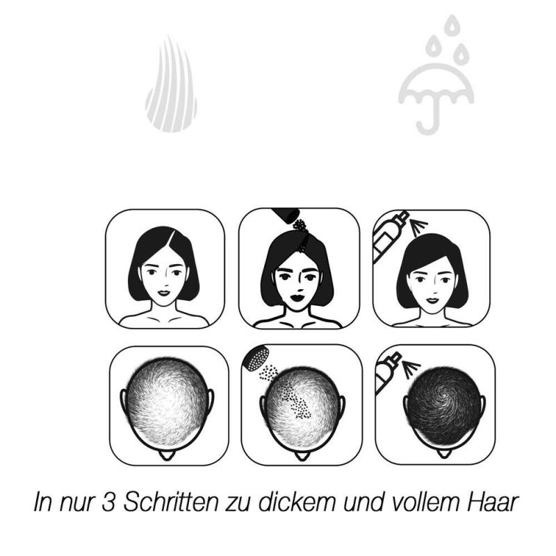 Schütthaar Haarverdichter Streuhaar Haarauffüller Haarpulver Mittelbraun 22g