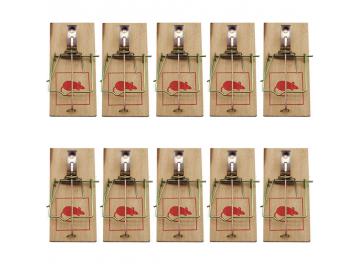 10x Mausefalle Schlagfalle Mausefallen Holz Mause Falle Mäusefalle