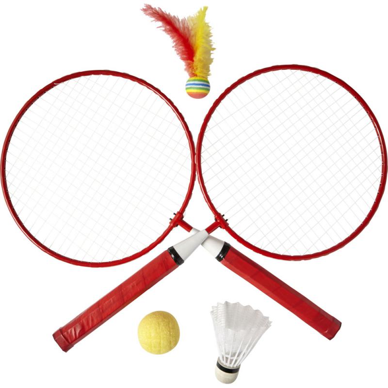 Kinder Badmintonset Federballset inkl. 2 Schläger 2 Bälle 1 Federball Outdoor