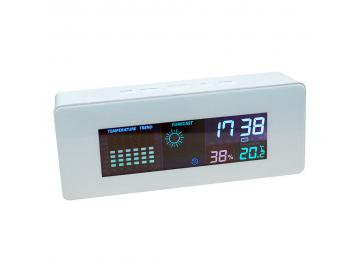 Wetterstation Wecker Tischuhr LCD Wecker Wettervorhersage Luftfeuchte Temperatur