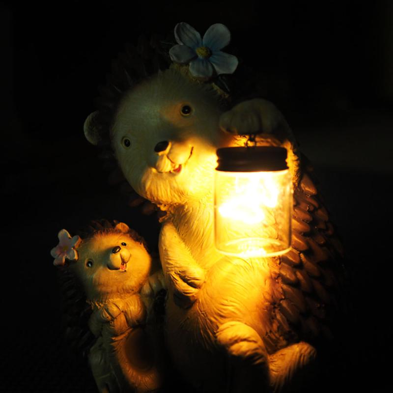 LED Solar Leuchte Solarlampe Igel Mama Garten Dekoration Außen Deko Leuchte